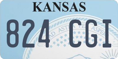 KS license plate 824CGI