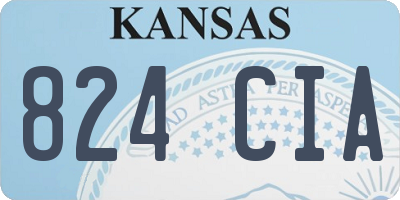 KS license plate 824CIA