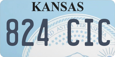KS license plate 824CIC