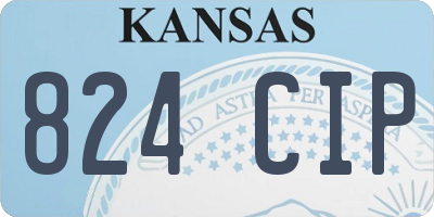 KS license plate 824CIP