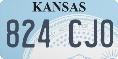 KS license plate 824CJO