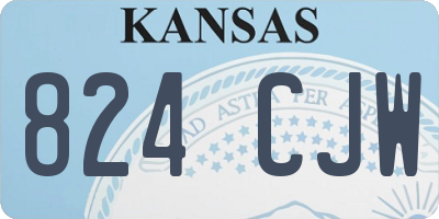 KS license plate 824CJW