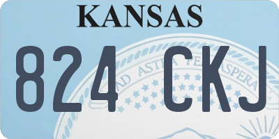 KS license plate 824CKJ