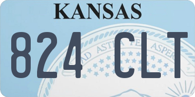 KS license plate 824CLT