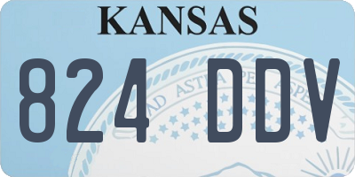 KS license plate 824DDV