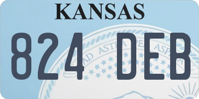 KS license plate 824DEB