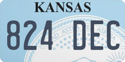 KS license plate 824DEC
