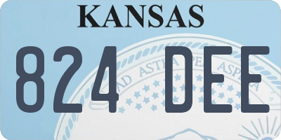 KS license plate 824DEE