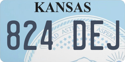 KS license plate 824DEJ