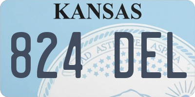 KS license plate 824DEL