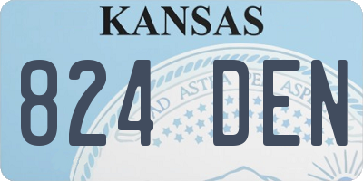 KS license plate 824DEN