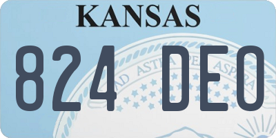 KS license plate 824DEO