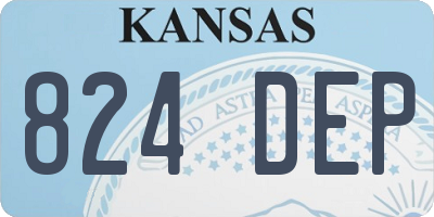 KS license plate 824DEP
