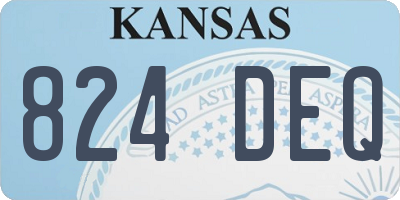 KS license plate 824DEQ