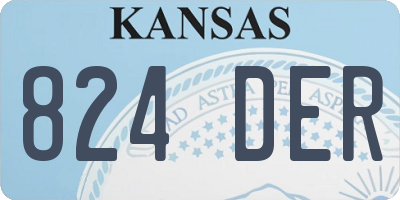 KS license plate 824DER