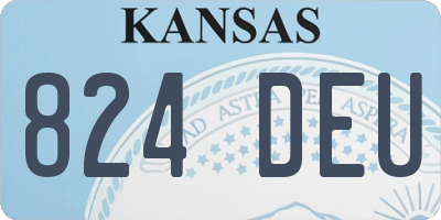 KS license plate 824DEU