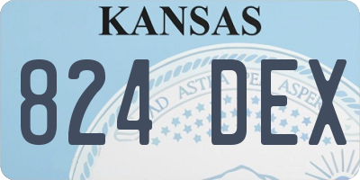 KS license plate 824DEX