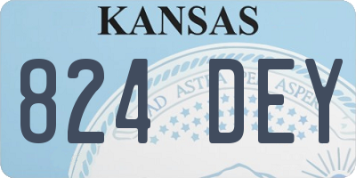 KS license plate 824DEY