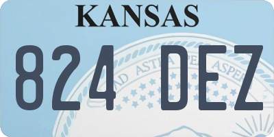 KS license plate 824DEZ