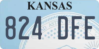 KS license plate 824DFE