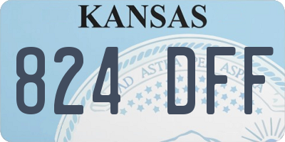 KS license plate 824DFF