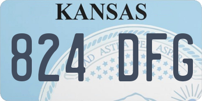 KS license plate 824DFG