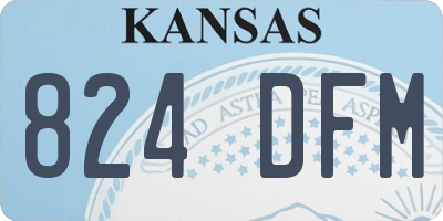 KS license plate 824DFM