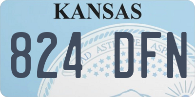 KS license plate 824DFN