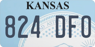 KS license plate 824DFO