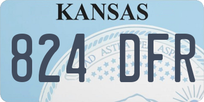 KS license plate 824DFR