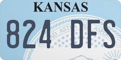 KS license plate 824DFS