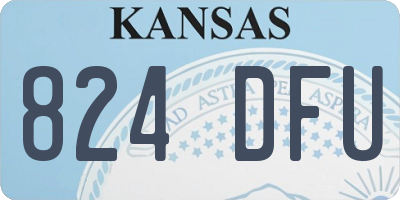 KS license plate 824DFU
