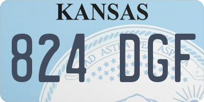 KS license plate 824DGF