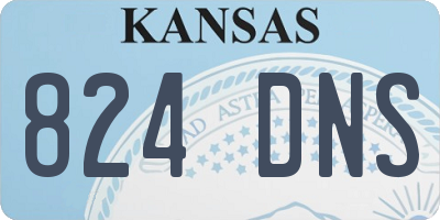 KS license plate 824DNS