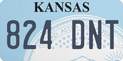 KS license plate 824DNT