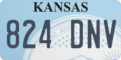 KS license plate 824DNV