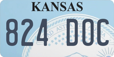 KS license plate 824DOC