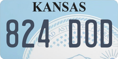 KS license plate 824DOD
