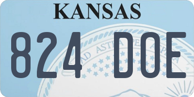 KS license plate 824DOE