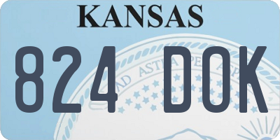 KS license plate 824DOK