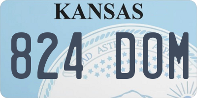 KS license plate 824DOM