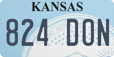 KS license plate 824DON