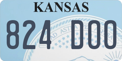 KS license plate 824DOO