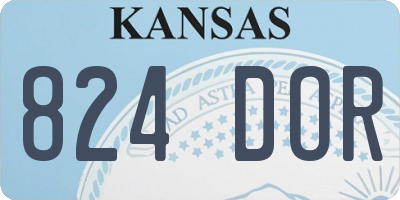 KS license plate 824DOR