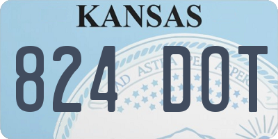 KS license plate 824DOT