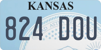 KS license plate 824DOU