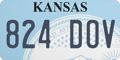 KS license plate 824DOV