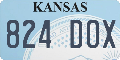 KS license plate 824DOX