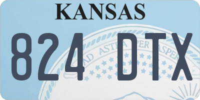 KS license plate 824DTX