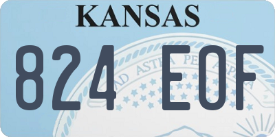 KS license plate 824EOF